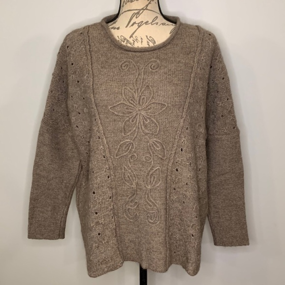 Gretty Zueger alpaca wool blend soft roll neck sweater S